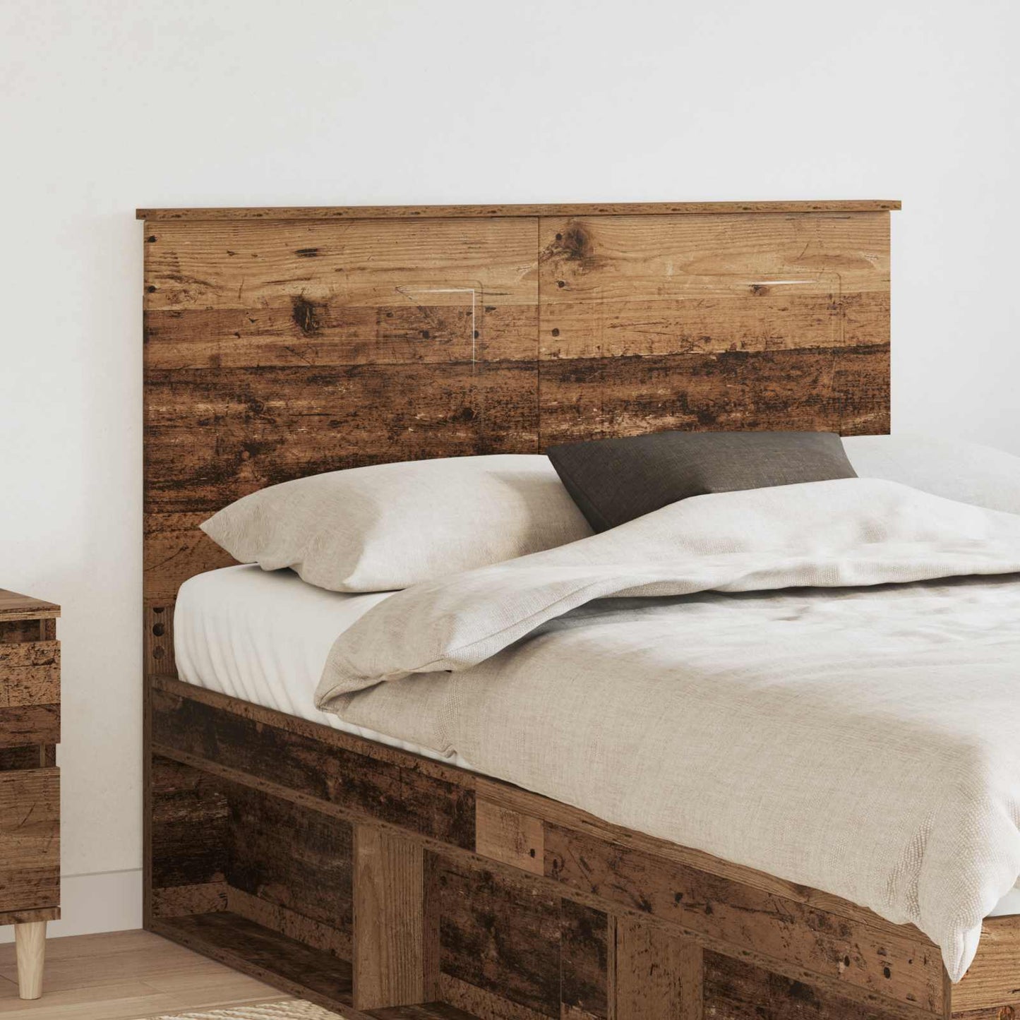 Čelo Postele Staré Dřevo 138 X 7 X 100 Cm Dřevěný Materiál