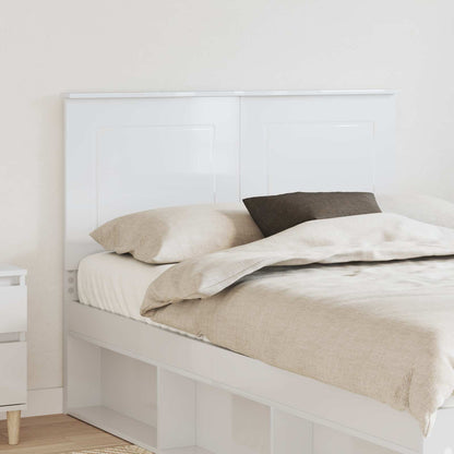 Čelo Postele Lesklá Bílá 100 Cm Dřevěný Materiál