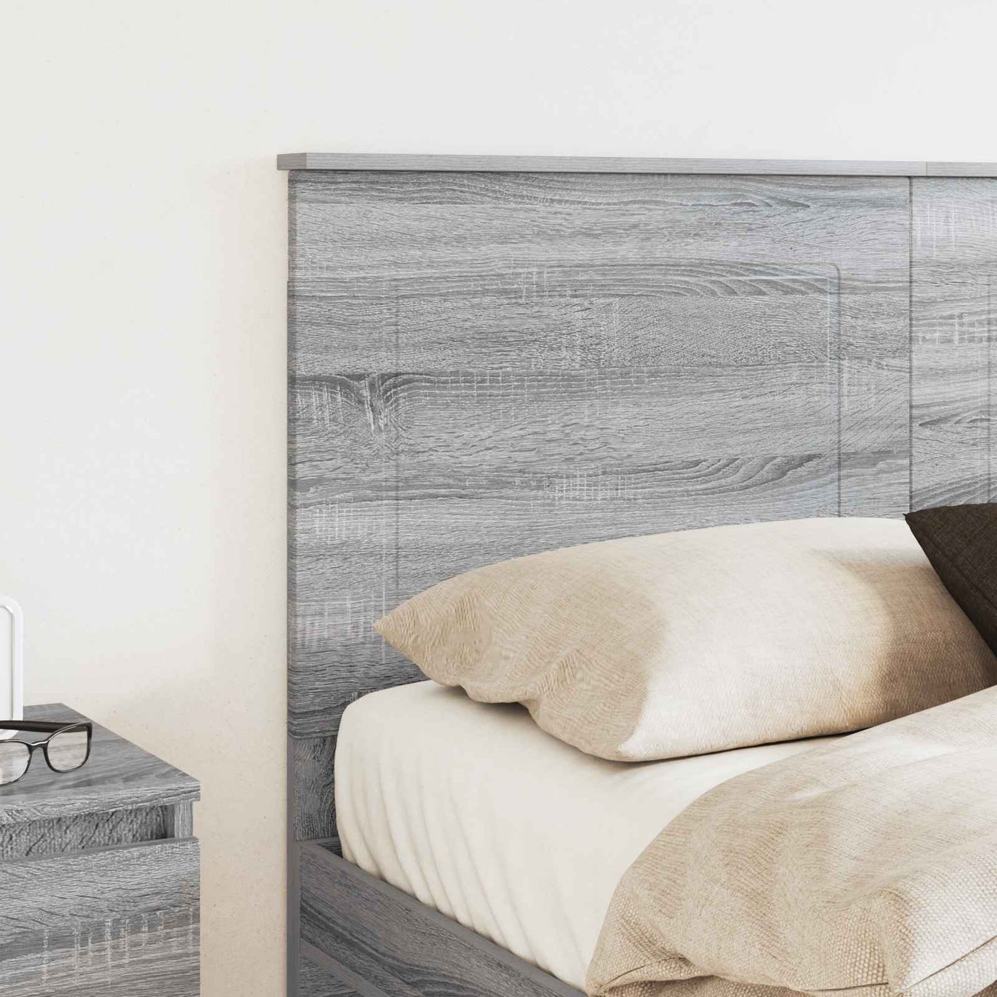 Čelo Postele Šedá Sonoma 100 Cm Dřevěný Materiál