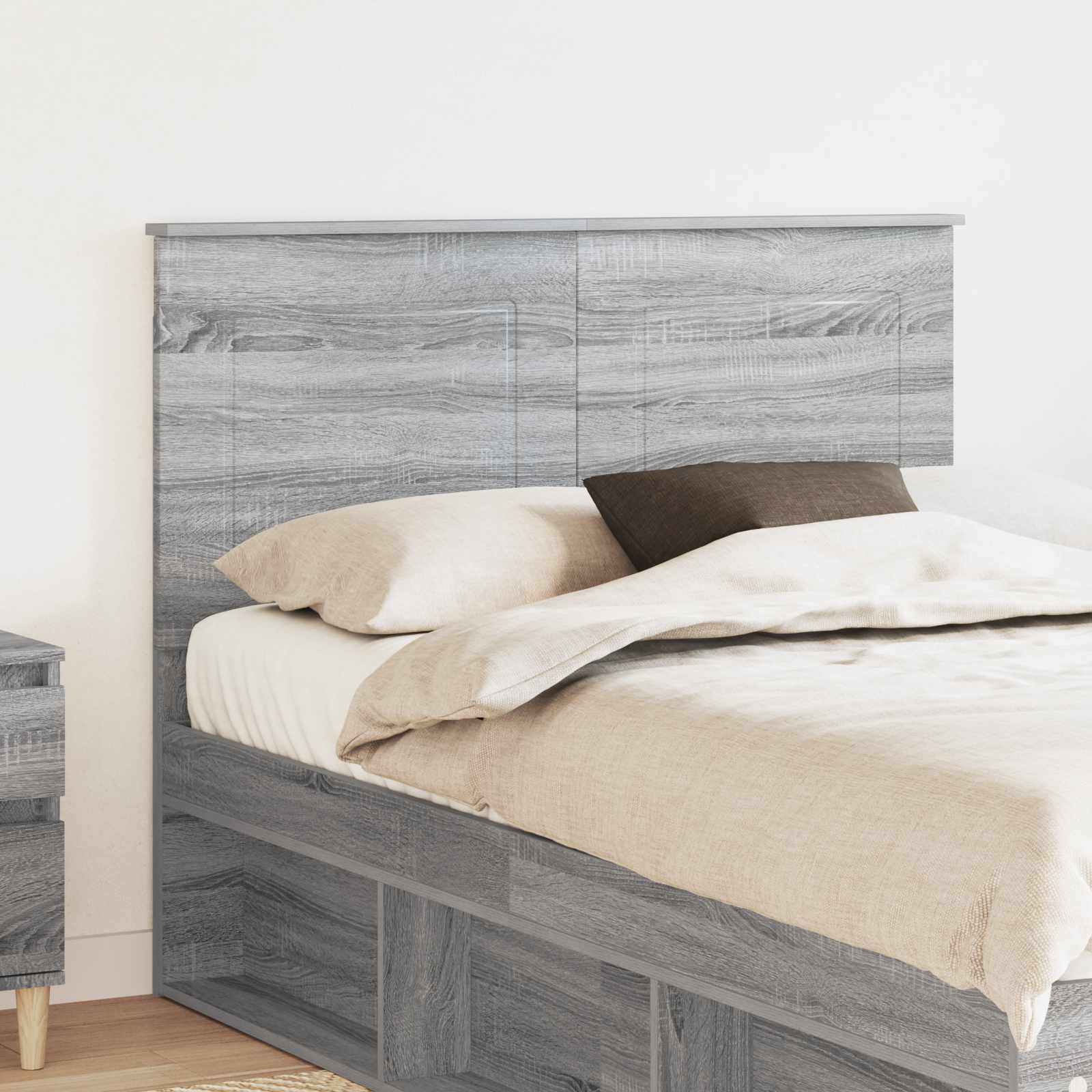Čelo Postele Šedá Sonoma 100 Cm Dřevěný Materiál