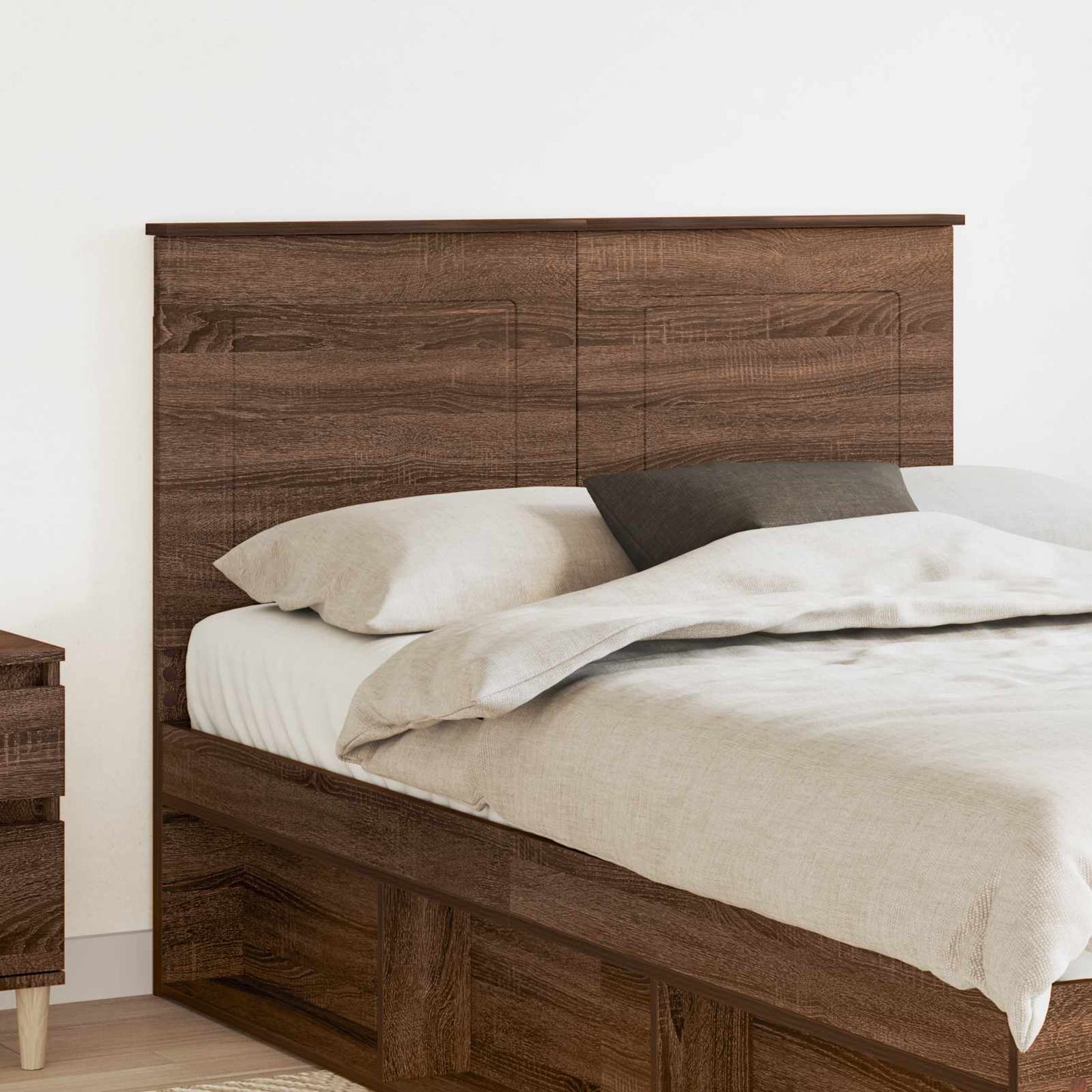 Čelo Postele Hnědý Dub 100 Cm Dřevěný Materiál