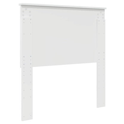 Čelo Postele Lesklá Bílá 100 Cm Dřevěný Materiál