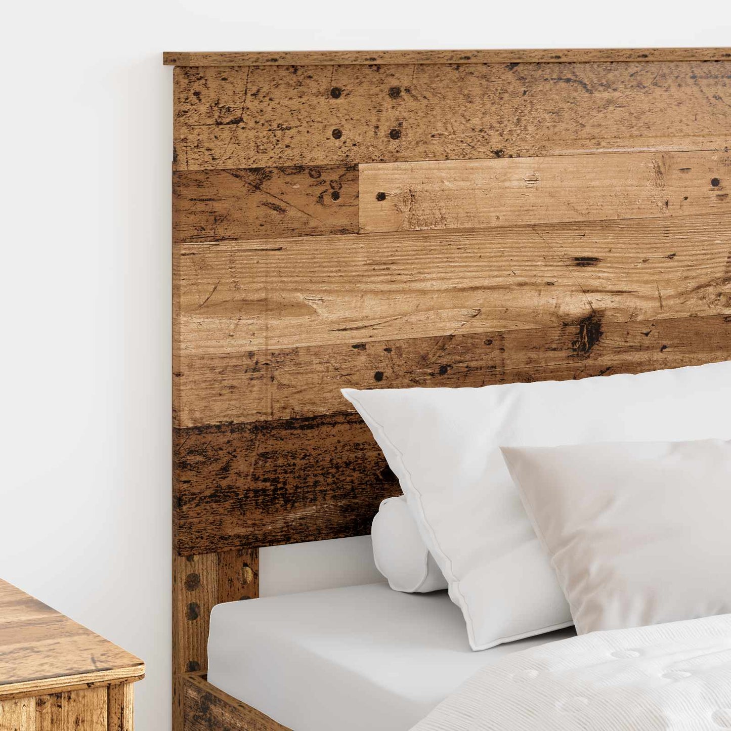 Čelo Postele Staré Dřevo 100 Cm Dřevěný Materiál