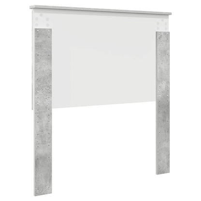 Čelo Postele Betonově Šedá 100 Cm Dřevěný Materiál