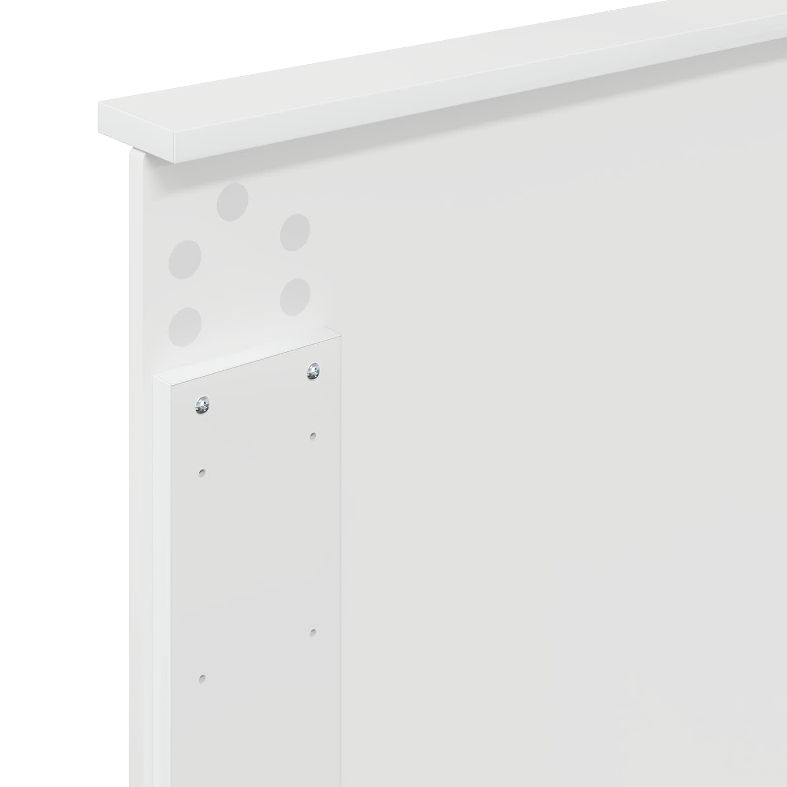 Čelo Postele Lesklá Bílá 100 Cm Dřevěný Materiál