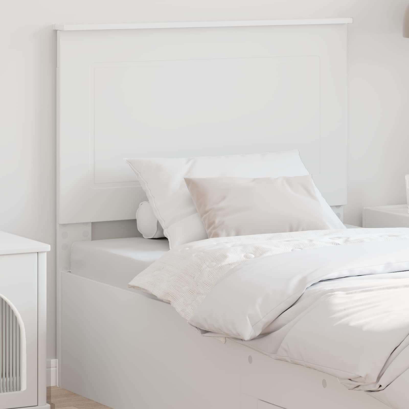 Čelo Postele Bílý 100 Cm Dřevěný Materiál
