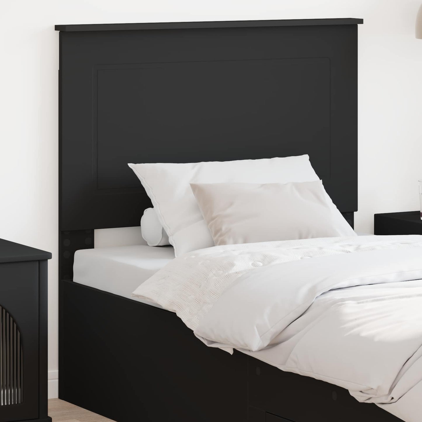 Čelo Postele Černý Dub 100 Cm Dřevěný Materiál