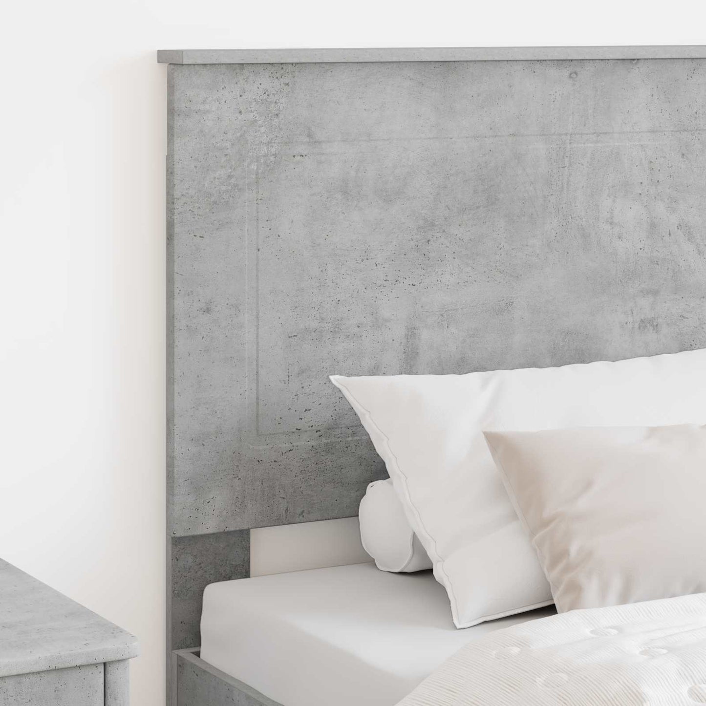 Čelo Postele Betonově Šedá 100 Cm Dřevěný Materiál
