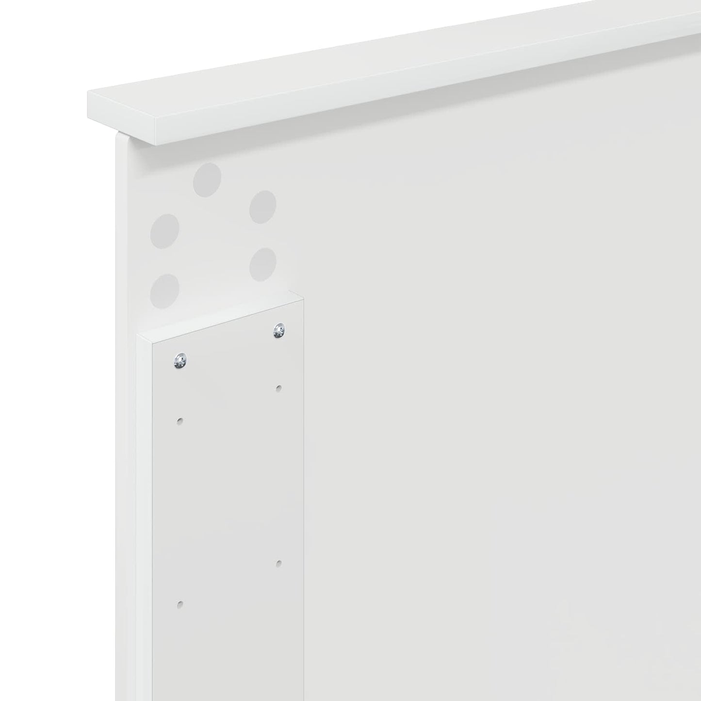 Čelo Postele Lesklá Bílá 100 Cm Dřevěný Materiál