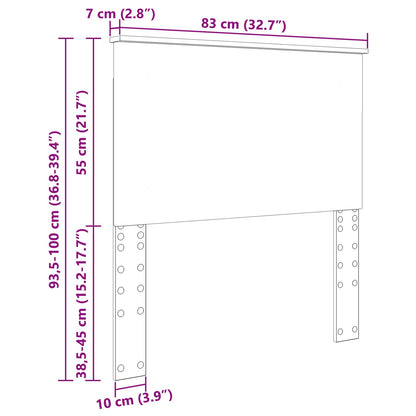 Čelo Postele Šedá Sonoma 100 Cm Dřevěný Materiál