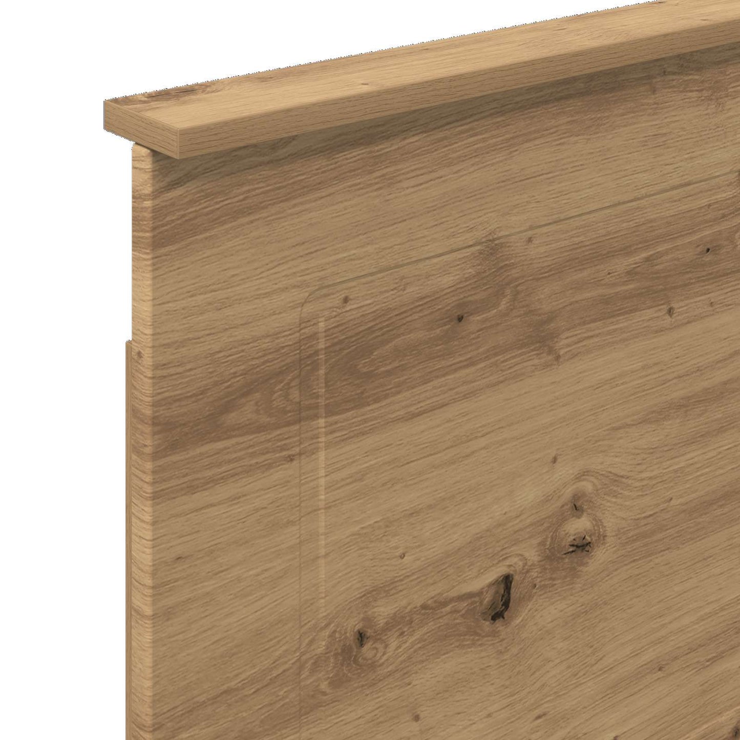 Čelo Postele Řemeslný Dub Dřevěný Materiál