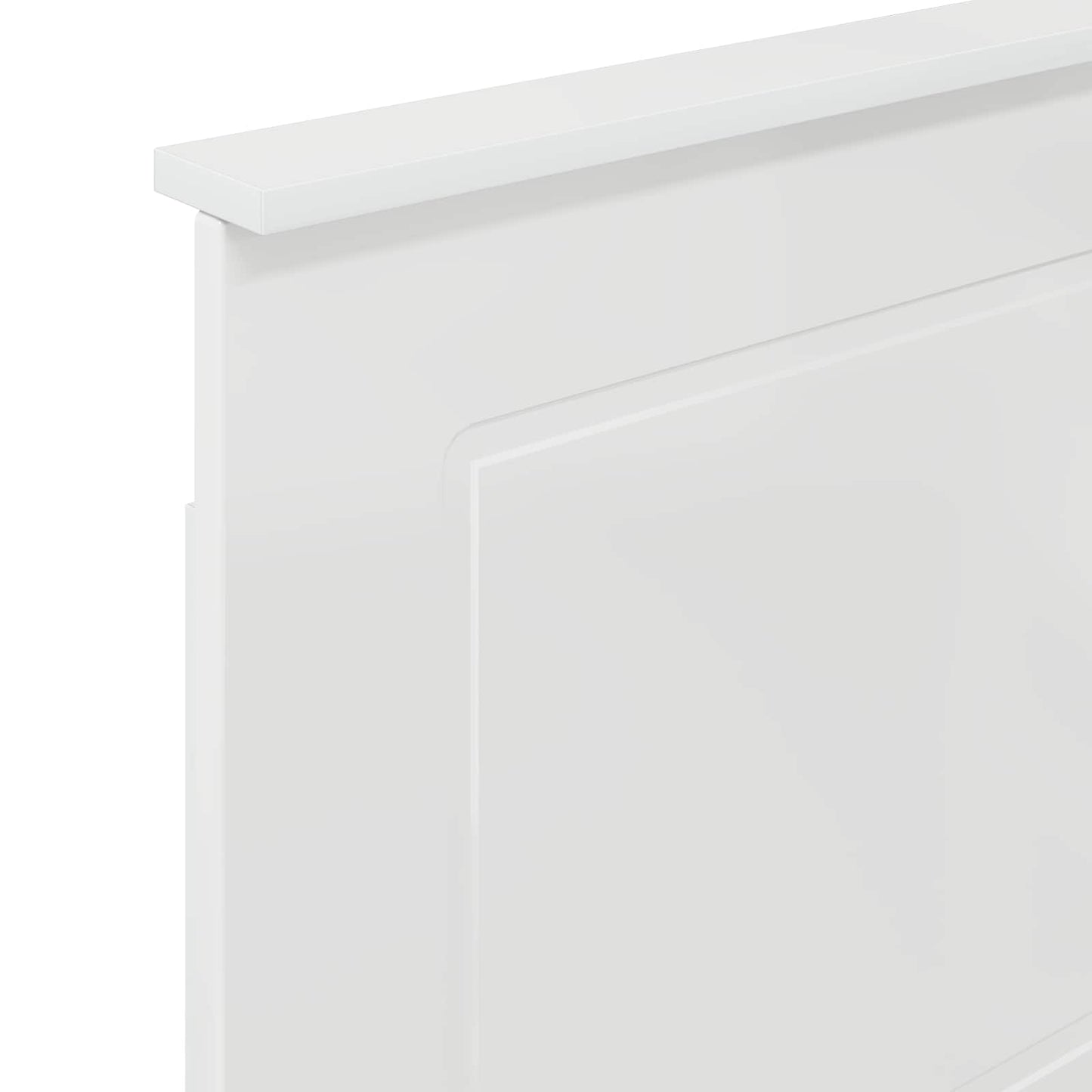Čelo Postele Lesklá Bílá 100 Cm Dřevěný Materiál