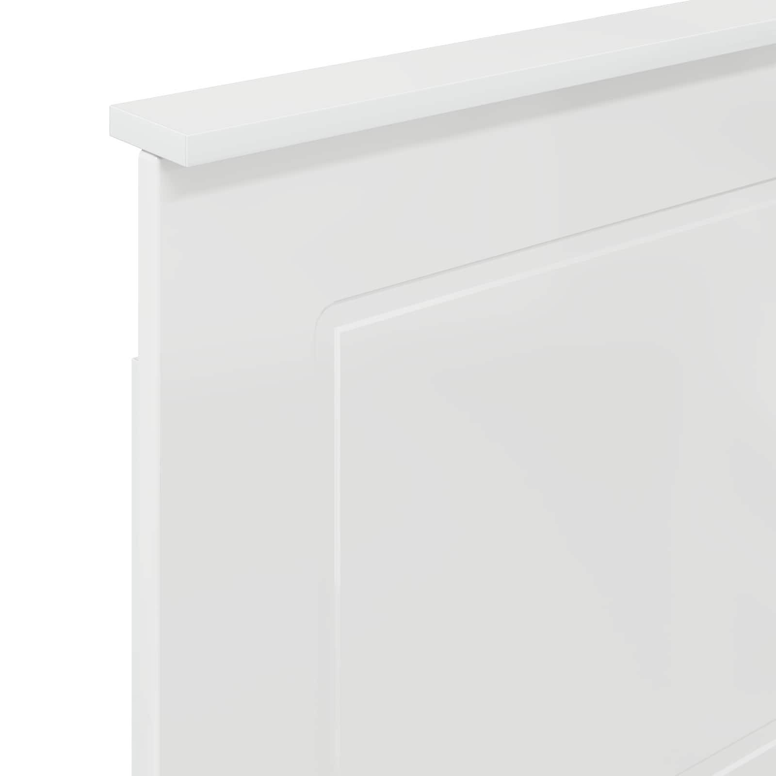 Čelo Postele Lesklá Bílá 100 Cm Dřevěný Materiál