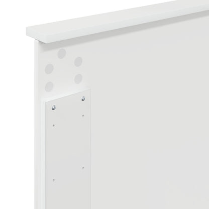 Čelo Postele Lesklá Bílá 100 Cm Dřevěný Materiál