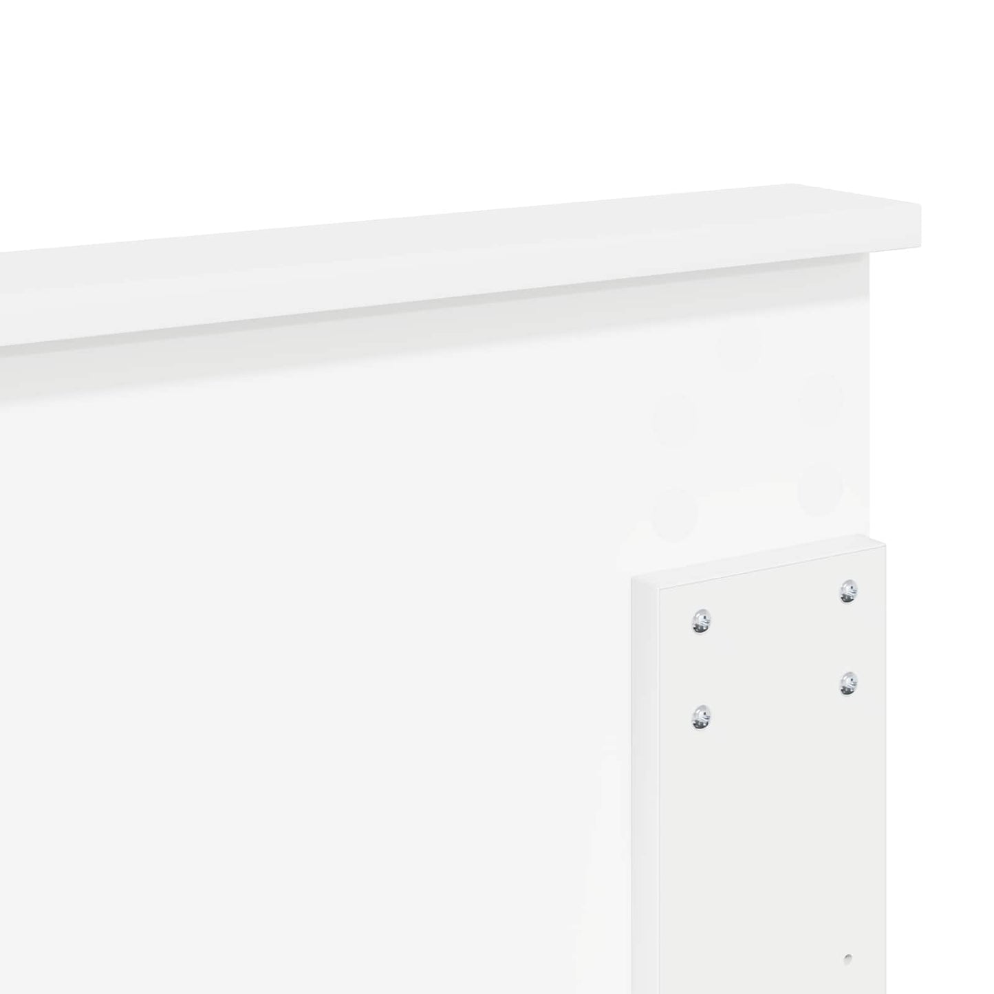 Čelo Postele Lesklá Bílá Kompozitní Dřevo