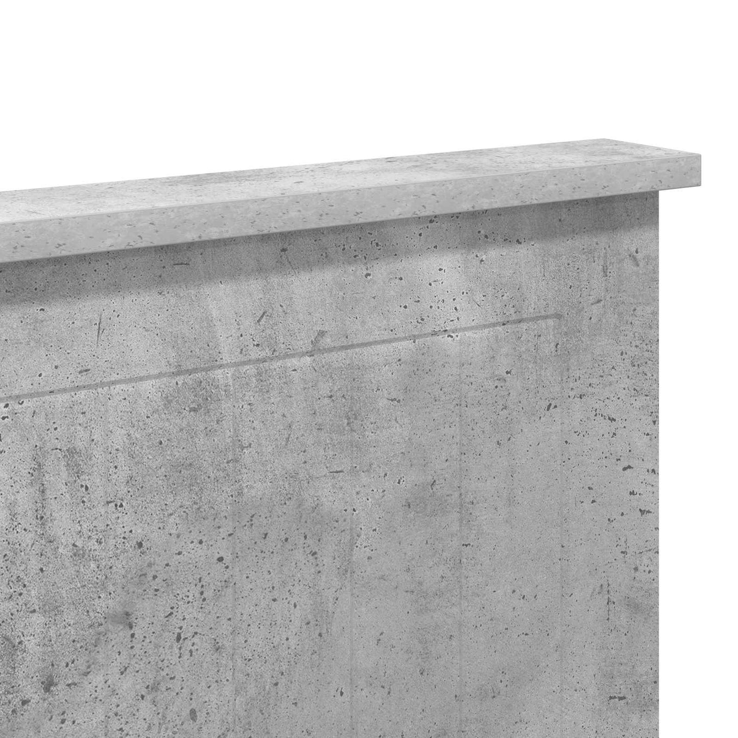 Čelo Postele Betonově Šedá Kompozitní Dřevo