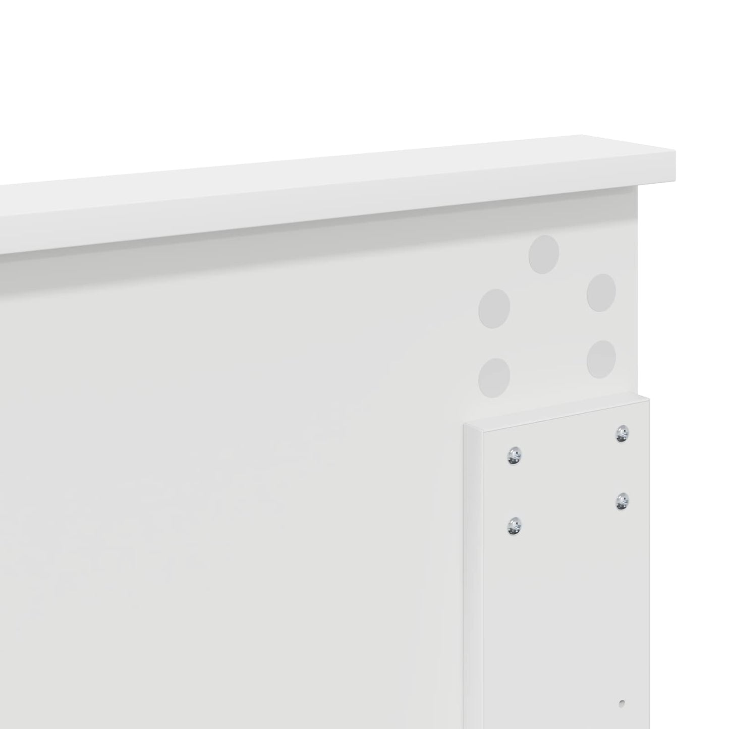 Čelo Postele Lesklá Bílá Kompozitní Dřevo