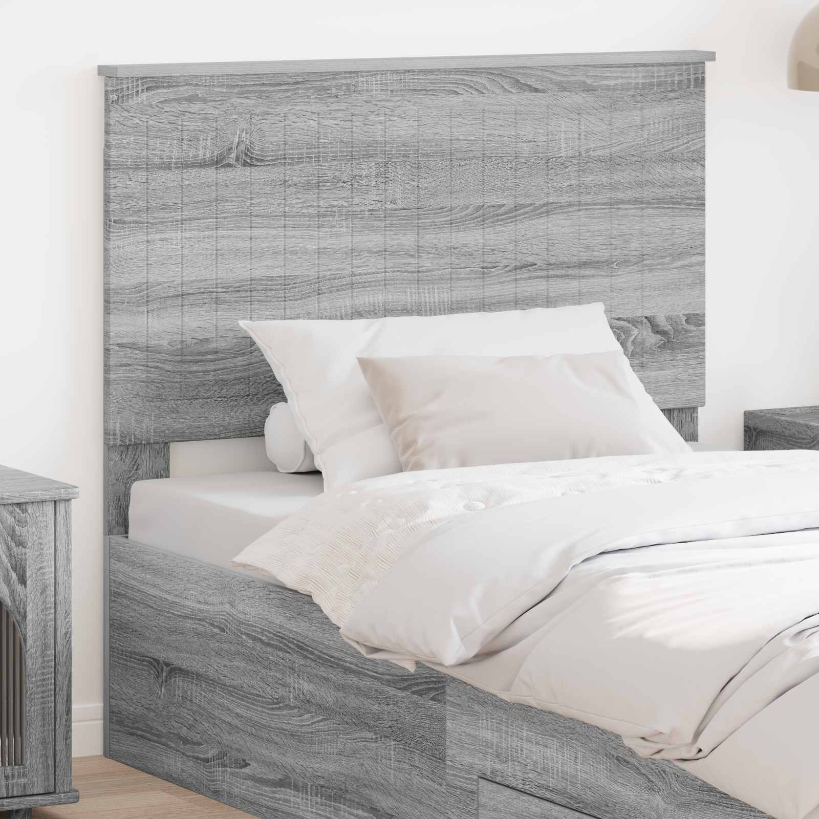 Čelo Postele Šedá Sonoma Kompozitní Dřevo