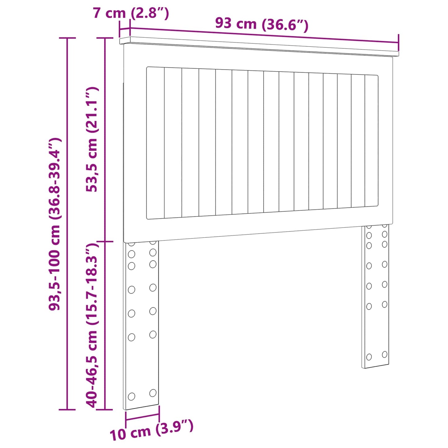 Čelo Postele Šedá Sonoma Kompozitní Dřevo