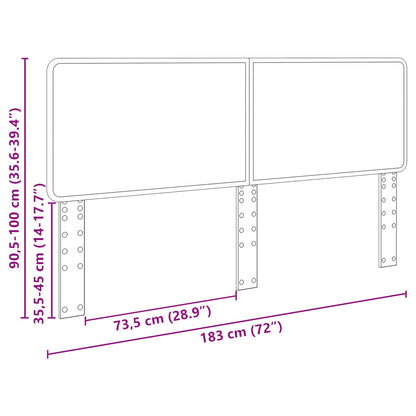 Čelo Postele Šedá Sonoma Kompozitní Dřevo