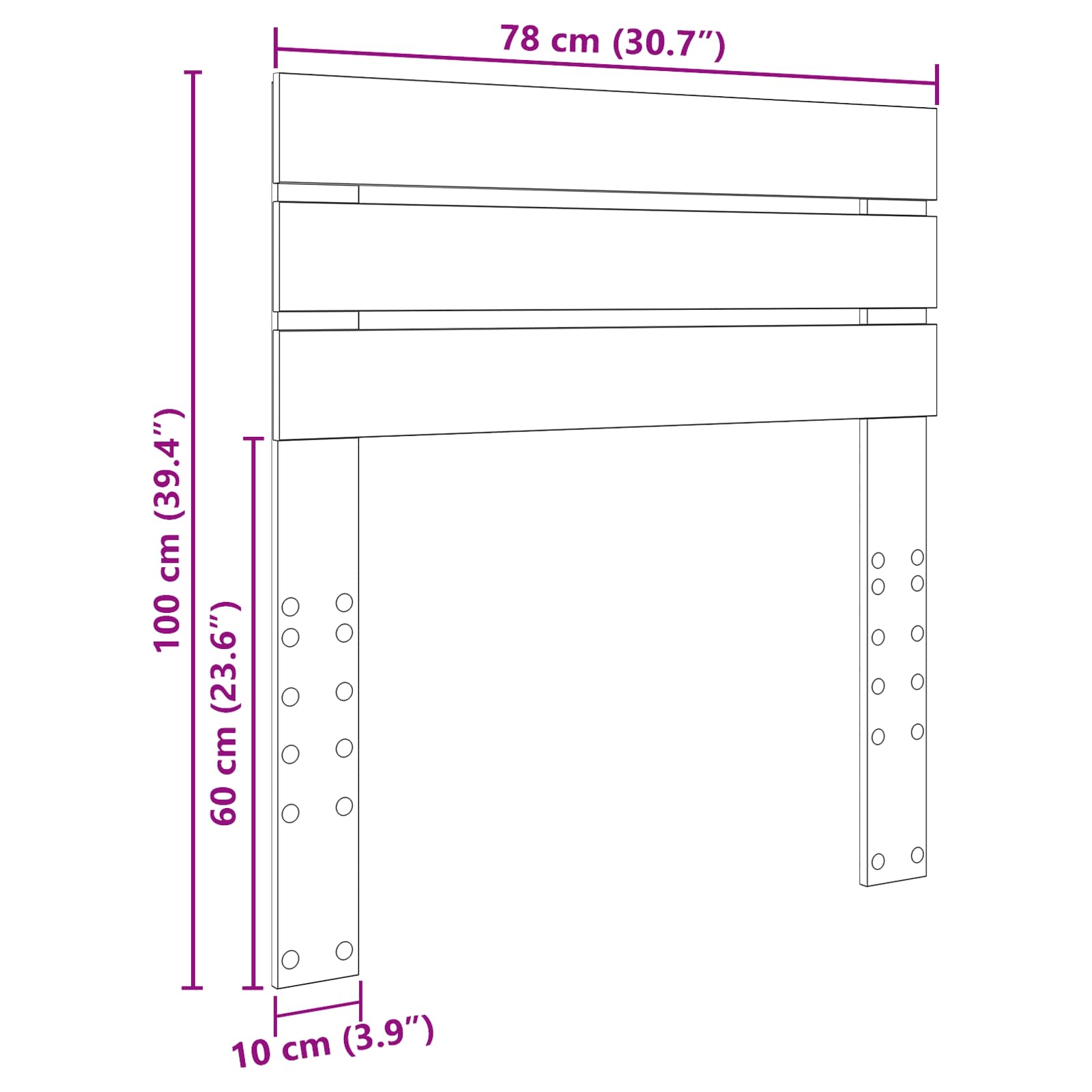 Čelo Postele Bílá Kompozitní Dřevo