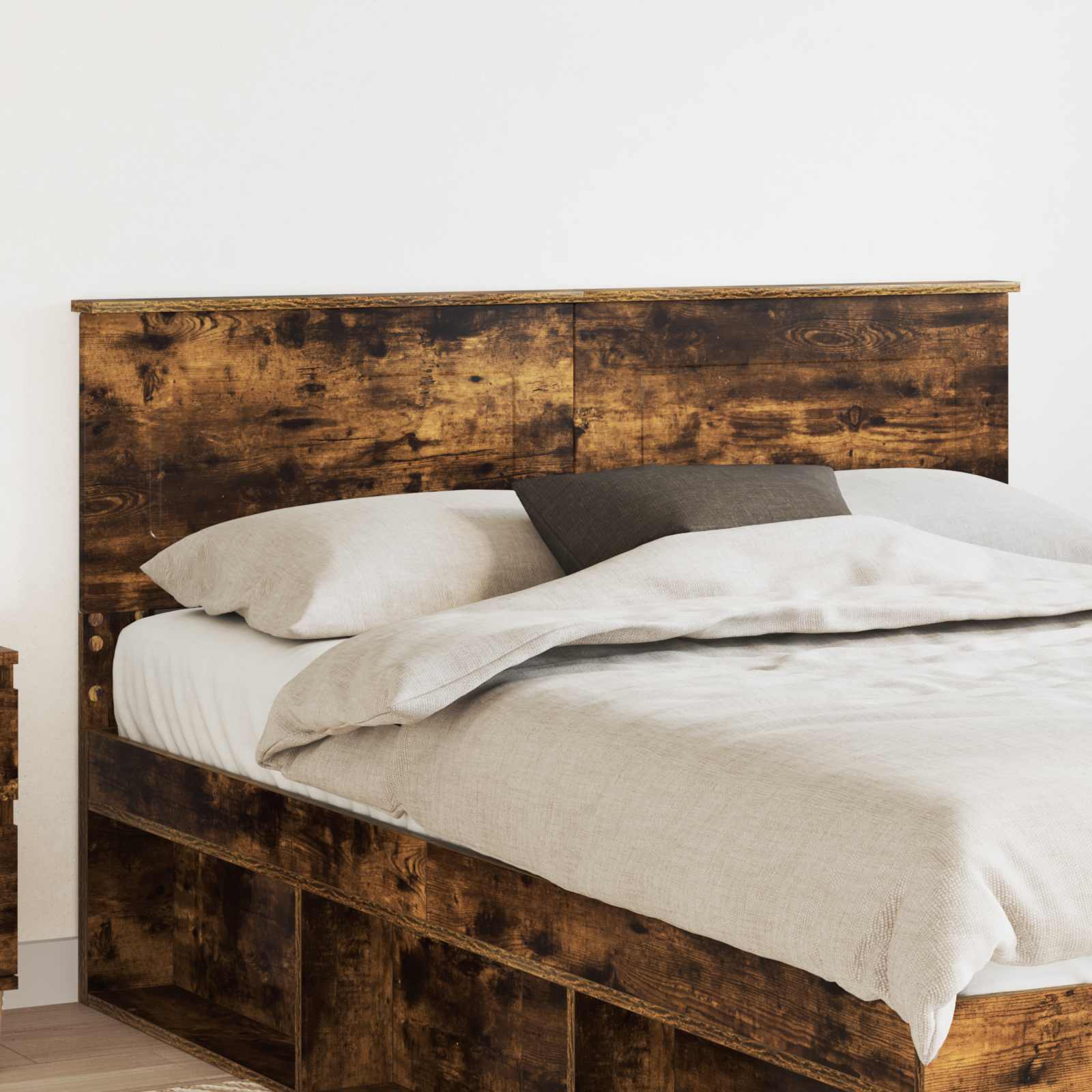 Čelo Postele Kouřový Dub Kompozitní Dřevo
