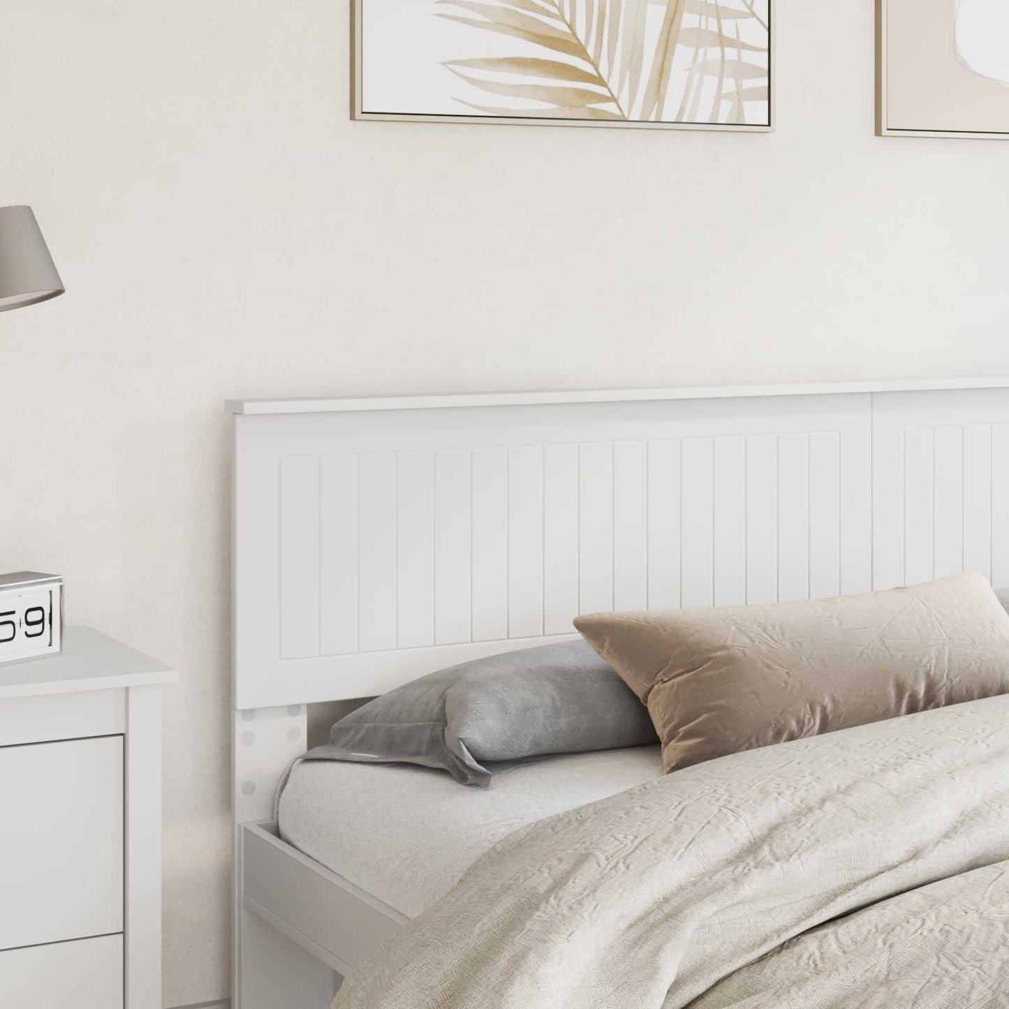 Čelo Postele Bílá Kompozitní Dřevo
