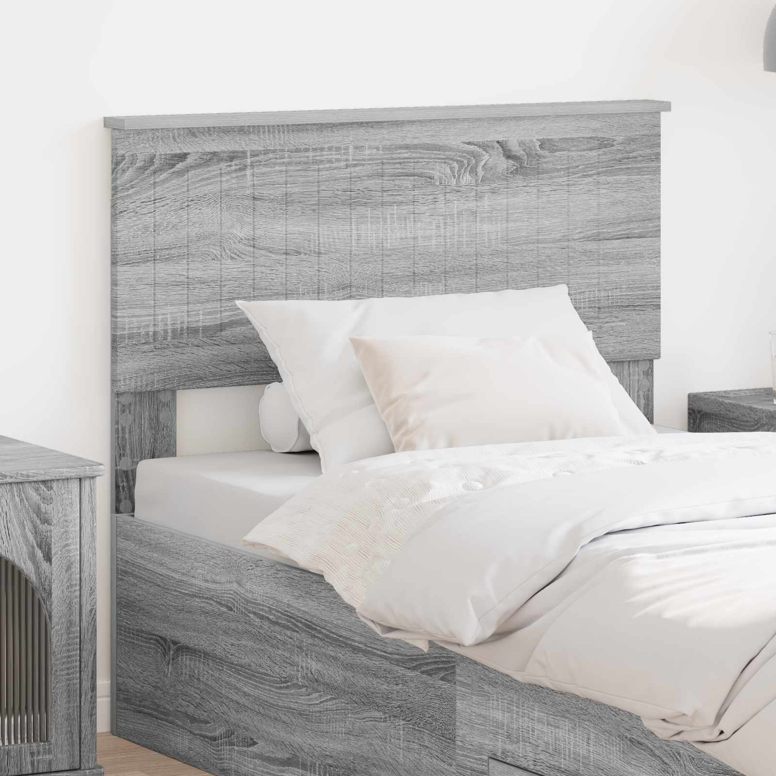 Čelo Postele Šedá Sonoma Kompozitní Dřevo