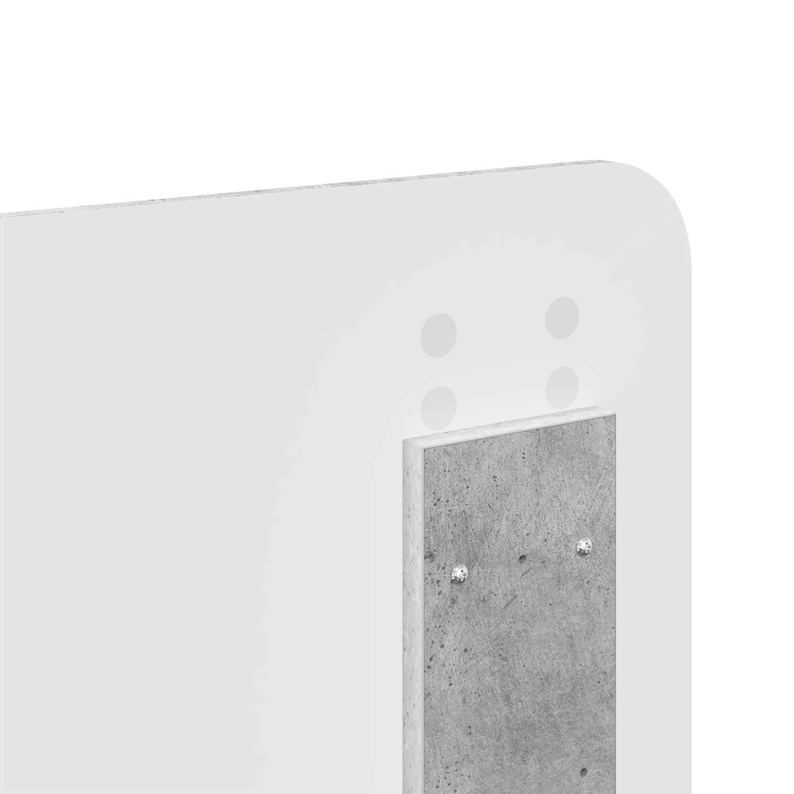 Čelo Postele Betonově Šedá Kompozitní Dřevo