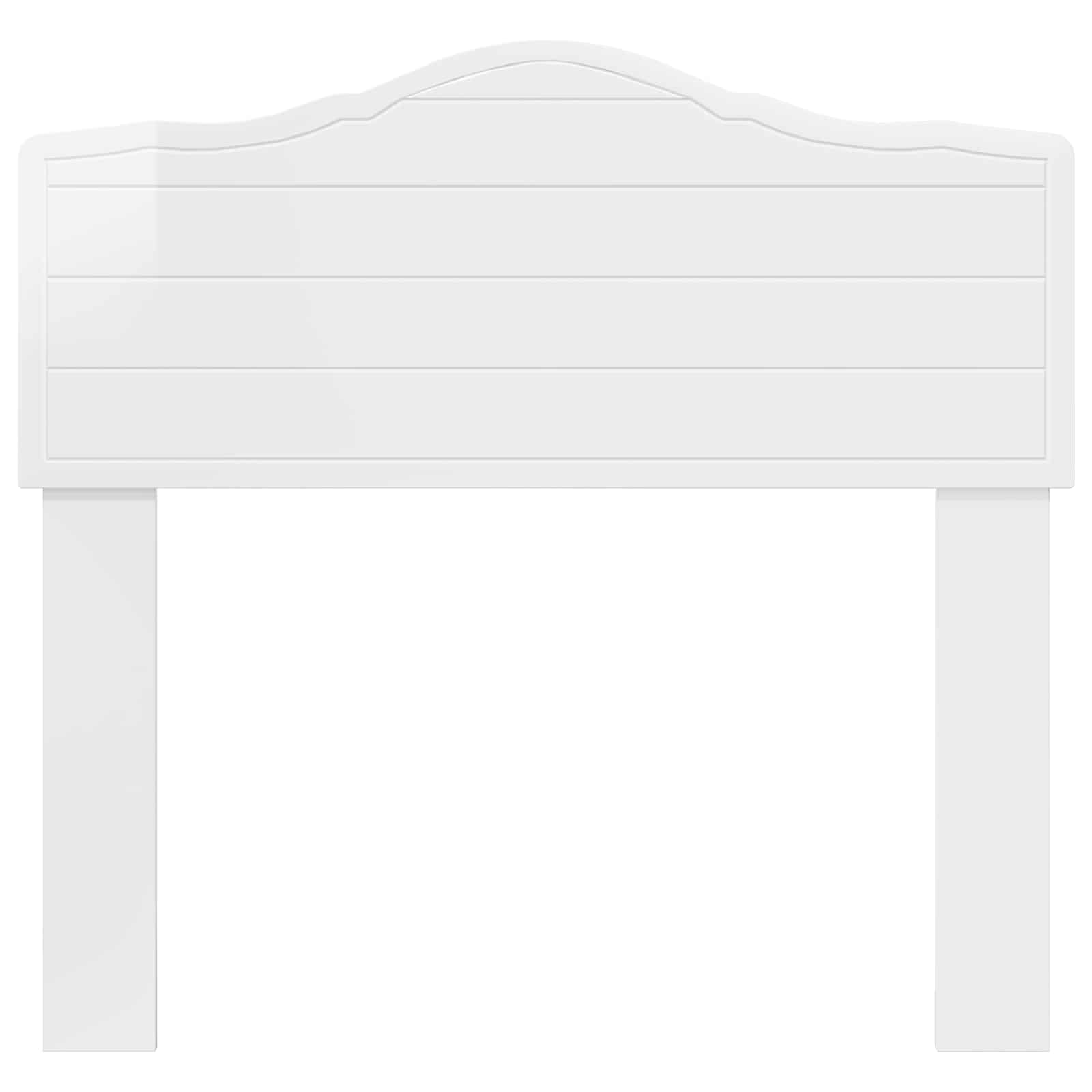 Čelo Postele Lesklá Bílá Kompozitní Dřevo