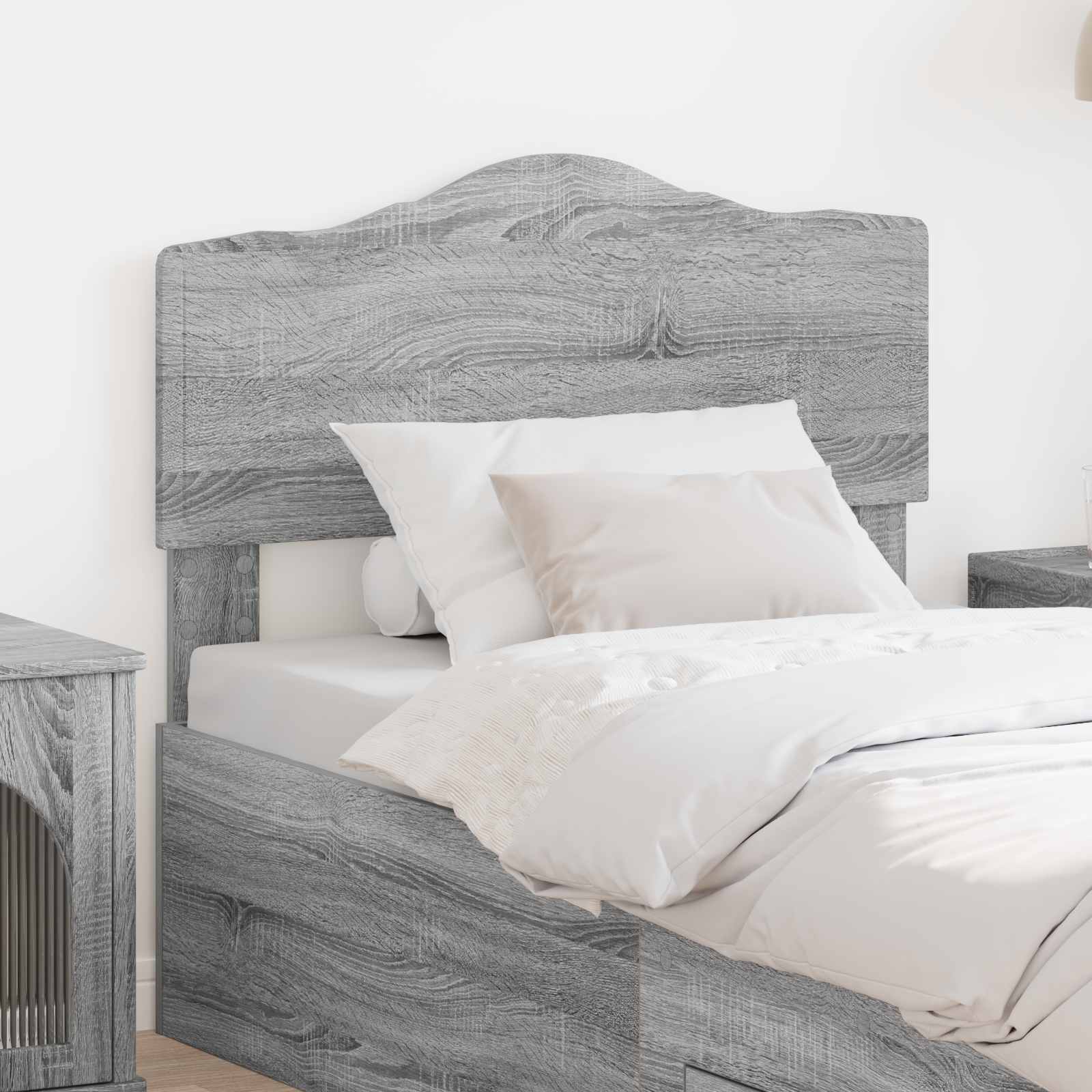 Čelo Postele Šedá Sonoma Kompozitní Dřevo