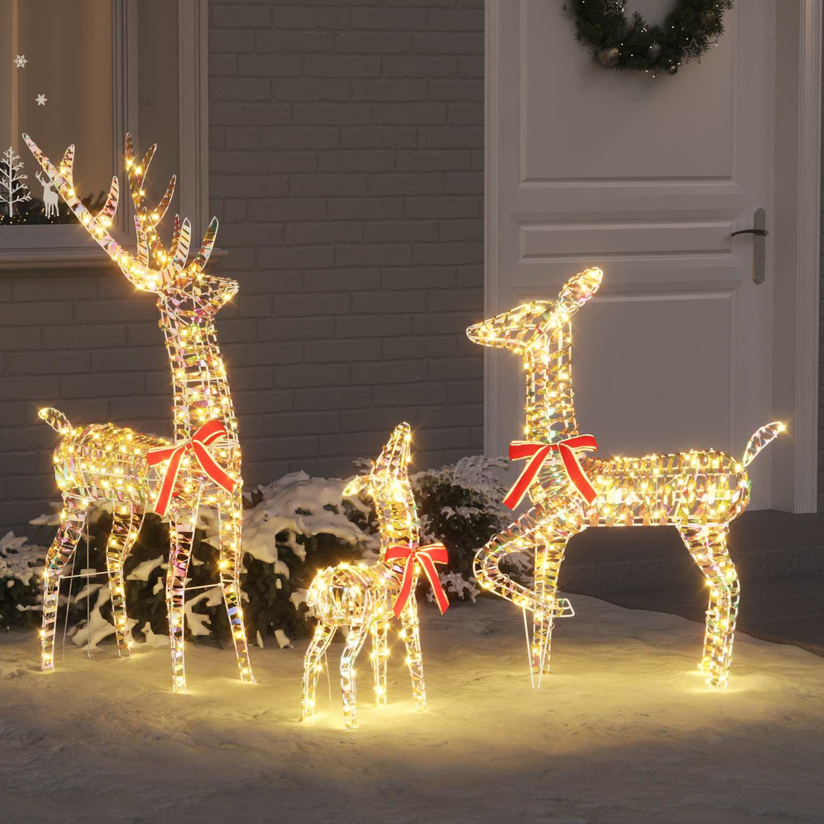 Rodina Sobů 3 Ks 300 Led Teplá Bílá 67 X 26 X 127 Cm Pet