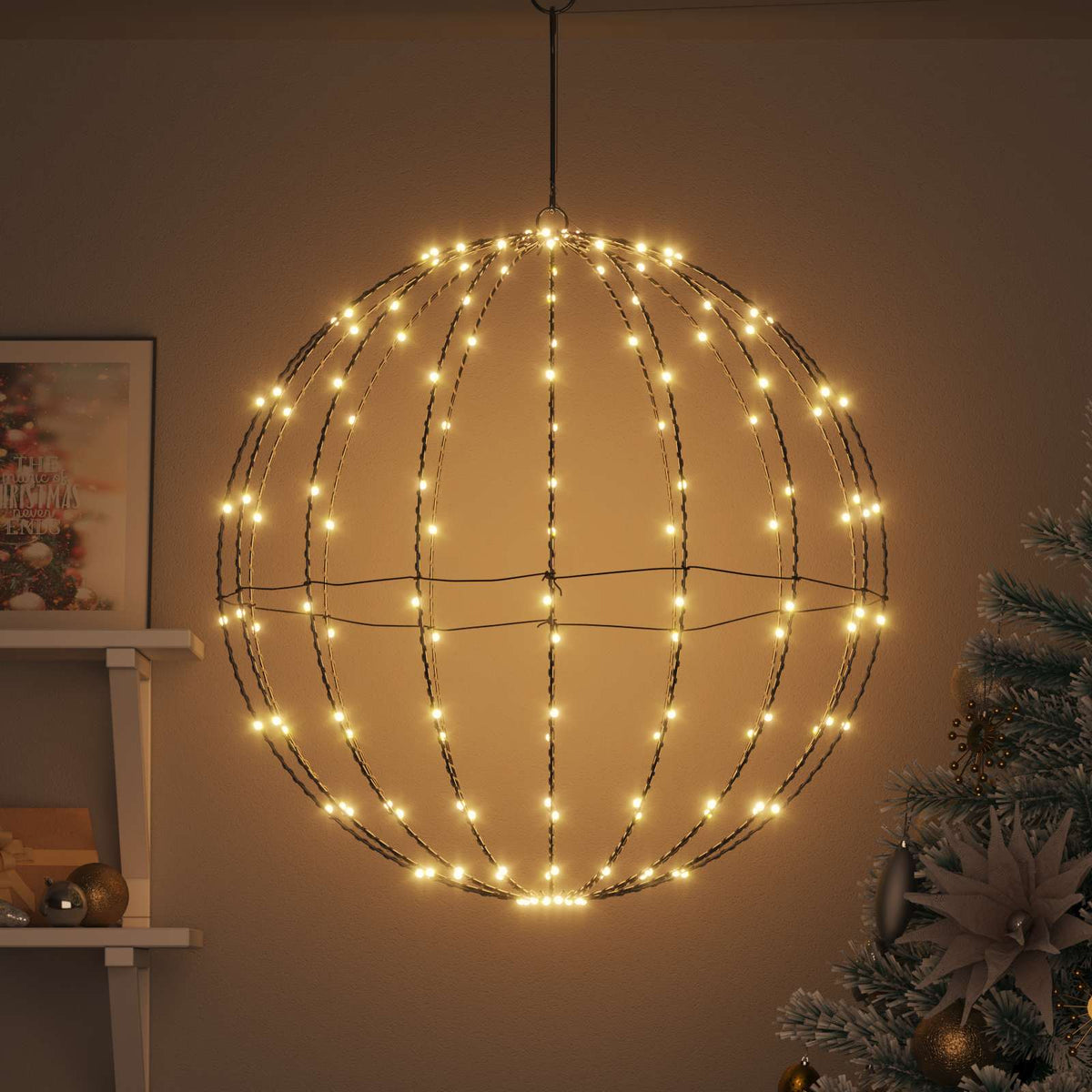 Koule S 192 Led Diodami Teplá Bílá 59,5 X 59,5 X 63 Cm Kov