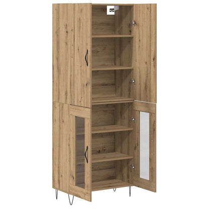 Vysoký Bufet 2 Ks Artisanový Dub 69,5 X 34 X 180 Cm