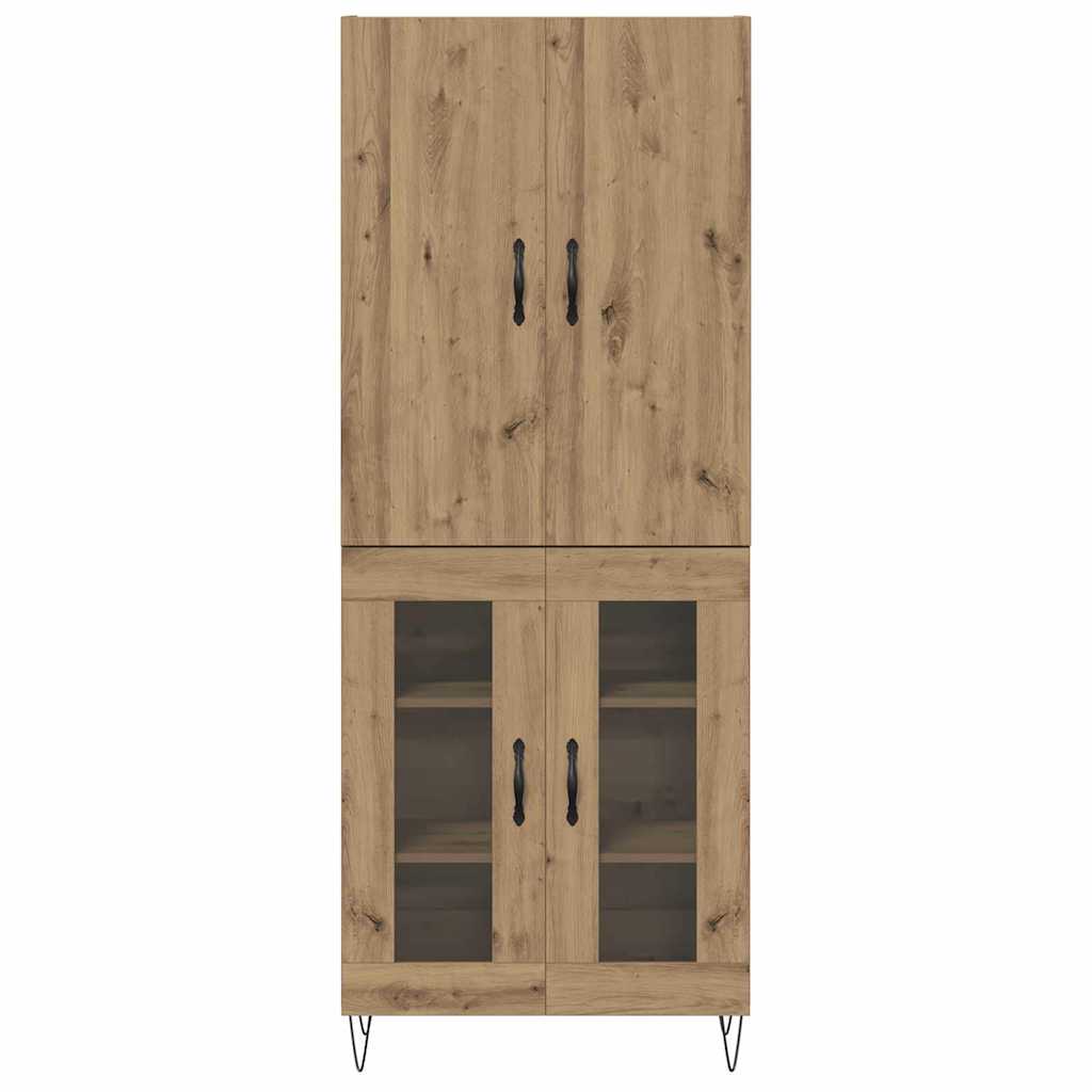 Vysoký Bufet 2 Ks Artisanový Dub 69,5 X 34 X 180 Cm