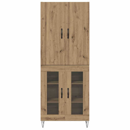 Vysoký Bufet 2 Ks Artisanový Dub 69,5 X 34 X 180 Cm