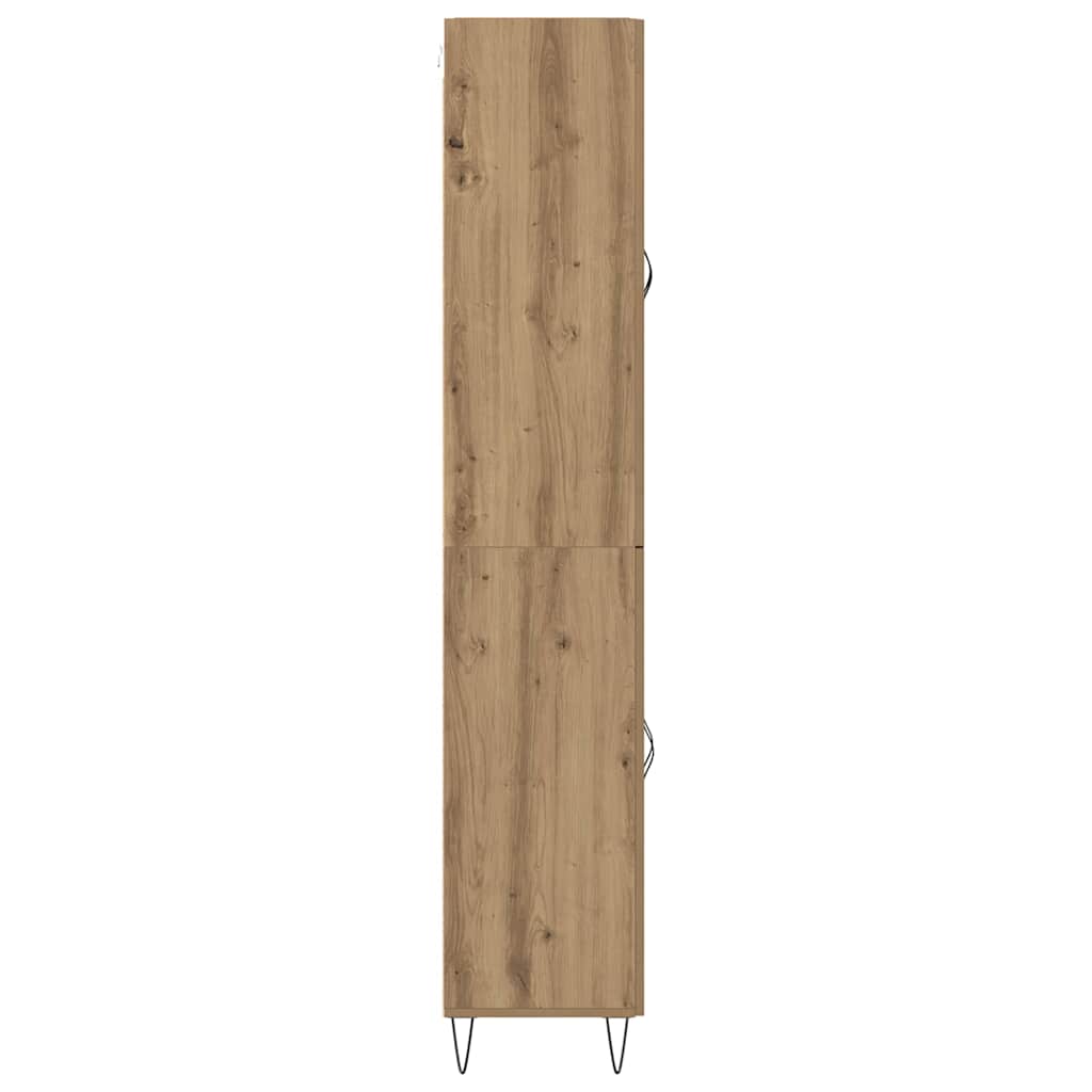 Vysoký Bufet 2 Ks Artisanový Dub 69,5 X 34 X 180 Cm