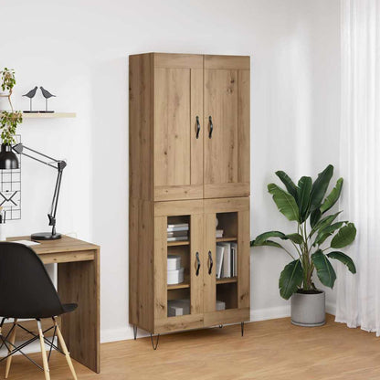 Vysoký Bufet Artisanový Dub 69,5 X 34 X 180 Cm Kompozitní Dřevo