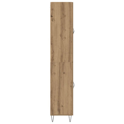 Vysoký Bufet Artisanový Dub 69,5 X 34 X 180 Cm Kompozitní Dřevo