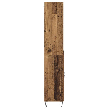 Vysoký Bufet 2 Ks Staré Dřevo 69,5 X 34 X 180 Cm