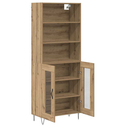 Vysoký Bufet 2 Ks Artisanový Dub 69,5 X 34 X 180 Cm