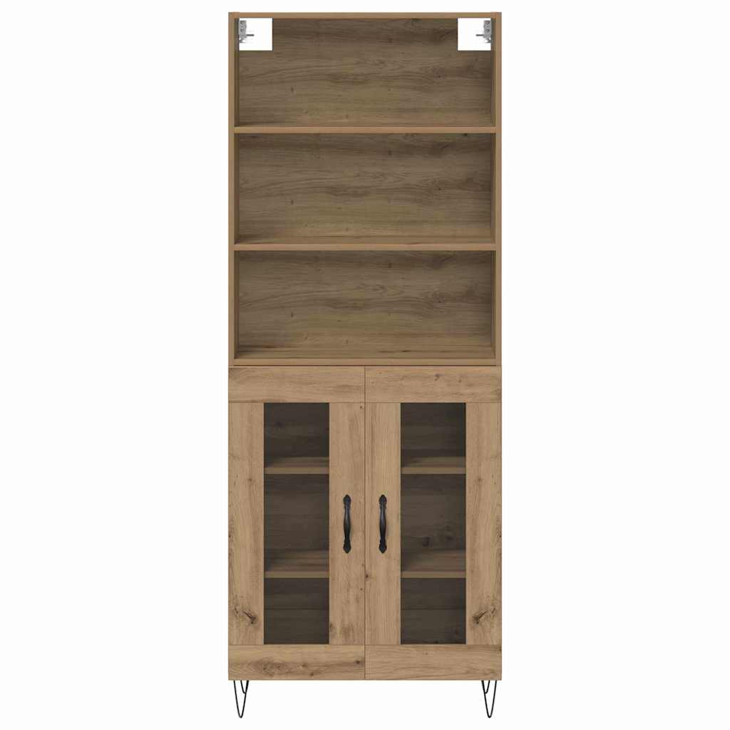 Vysoký Bufet 2 Ks Artisanový Dub 69,5 X 34 X 180 Cm