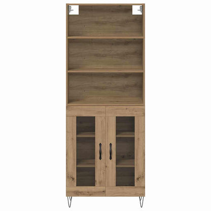 Vysoký Bufet 2 Ks Artisanový Dub 69,5 X 34 X 180 Cm