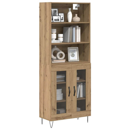 Vysoký Bufet 2 Ks Artisanový Dub 69,5 X 34 X 180 Cm