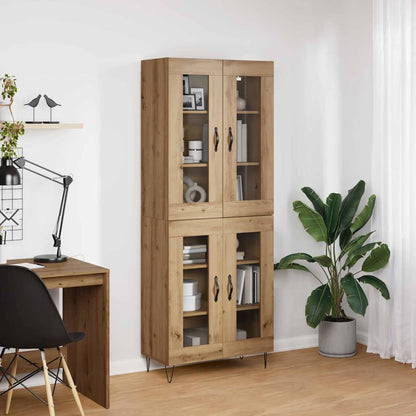 Vysoký Bufet Artisanový Dub 69,5 X 34 X 90 Cm Kompozitní Dřevo