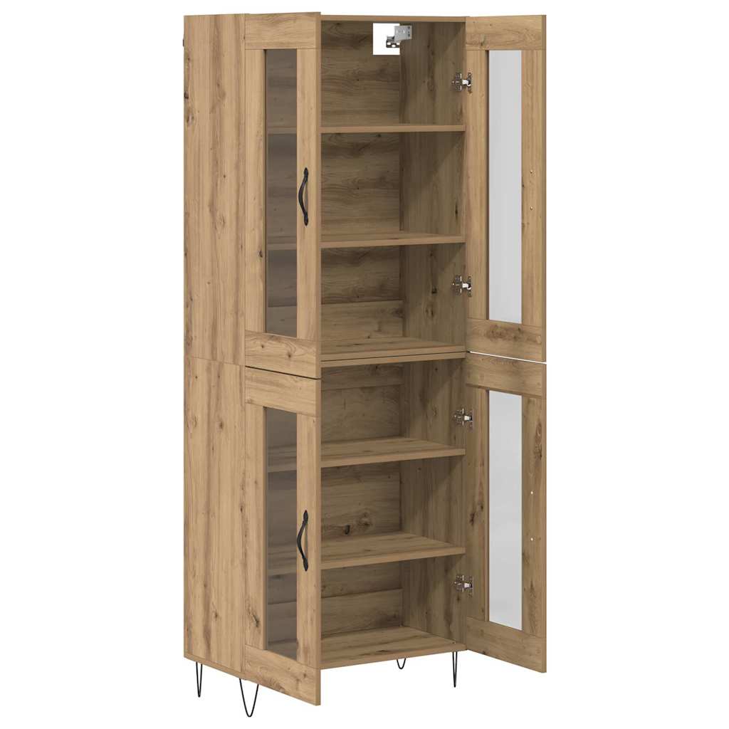 Vysoký Bufet Artisanový Dub 69,5 X 34 X 90 Cm Kompozitní Dřevo