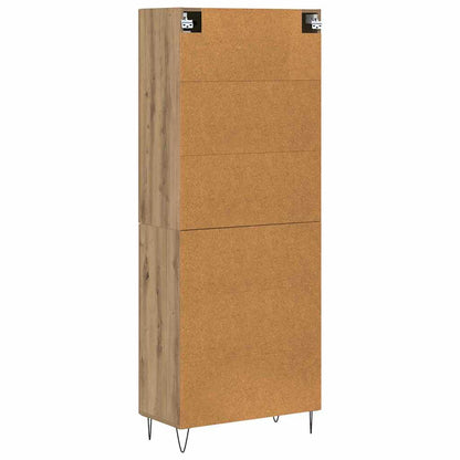Vysoký Bufet Artisanový Dub 69,5 X 34 X 90 Cm Kompozitní Dřevo