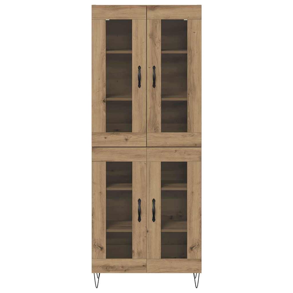 Vysoký Bufet Artisanový Dub 69,5 X 34 X 90 Cm Kompozitní Dřevo