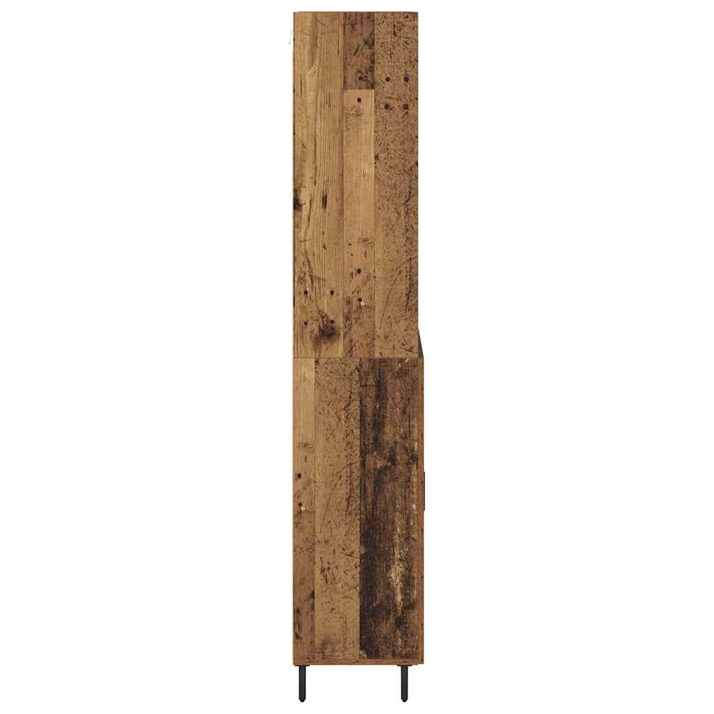Vysoký Bufet 2 Ks Staré Dřevo 69,5 X 32,5 X 180 Cm
