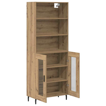 Vysoký Bufet 2 Ks Artisanový Dub 69,5 X 32,5 X 180 Cm